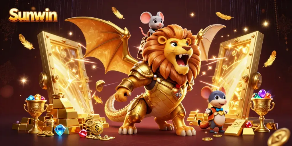 Winning rewards with Sunwin in a vibrant 3D casino adventure filled with treasures and excitement.